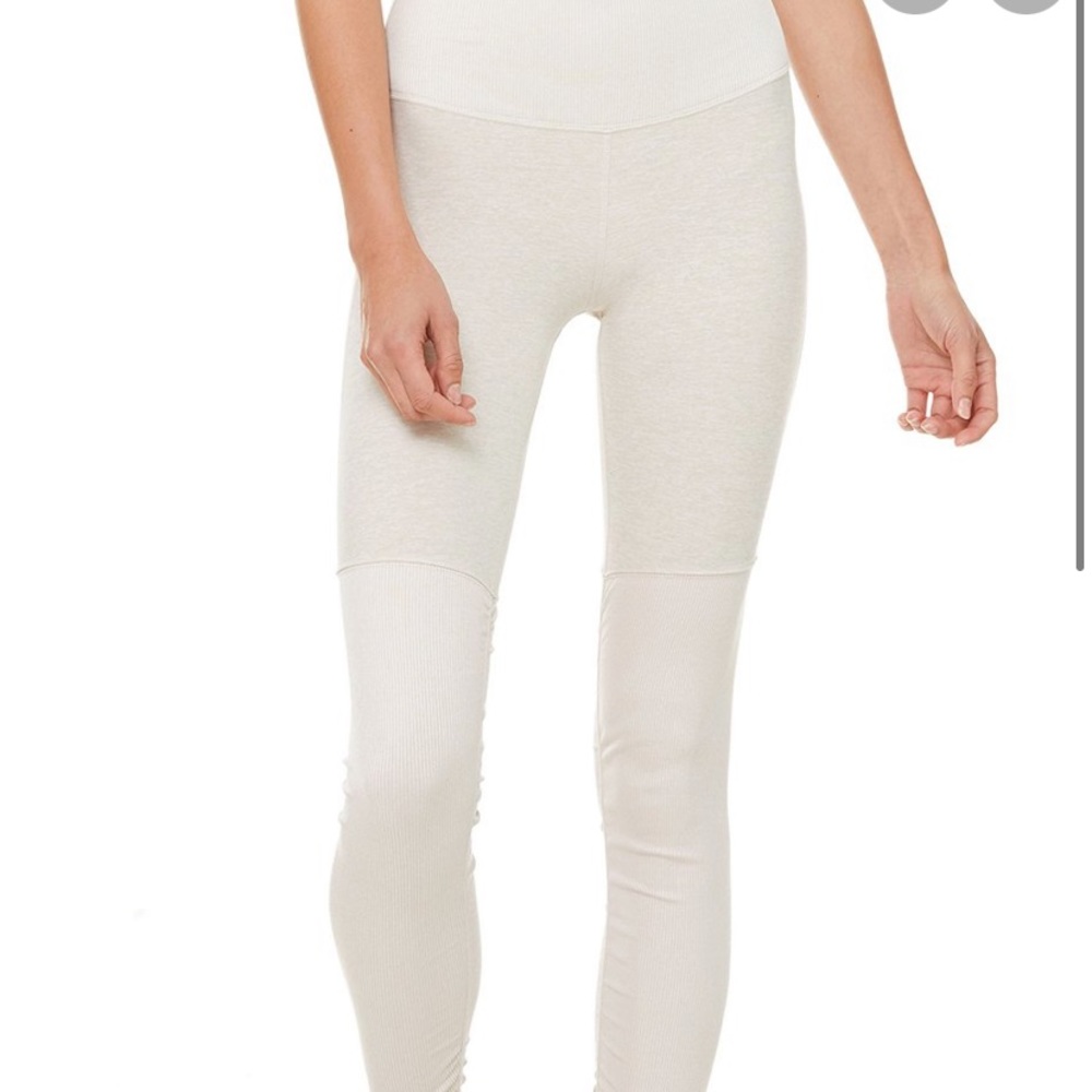 Aloyoga high waist goddess legging in bone heather